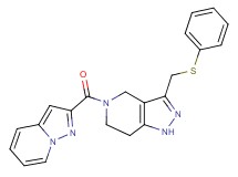 3-[(phenylthio)methyl]-5-(pyrazolo[1,5-a]pyridin-2-ylcarbonyl)-4,5,6,7-tetrahydro-1H-pyrazolo[4,3-c]pyridine