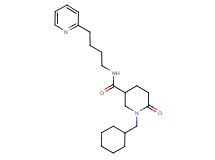1-(cyclohexylmethyl)-6-oxo-N-[4-(2-pyridinyl)butyl]-3-piperidinecarboxamide