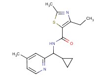 N-[cyclopropyl(4-methylpyridin-2-yl)methyl]-4-ethyl-2-methyl-1,3-thiazole-5-carboxamide