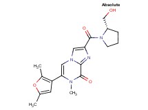 6-(2,5-dimethyl-3-furyl)-2-{[(2S)-2-(hydroxymethyl)pyrrolidin-1-yl]carbonyl}-7-methylimidazo[1,2-a]pyrazin-8(7H)-one