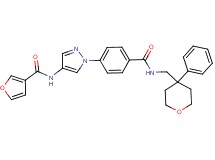 N-{1-[4-({[(4-phenyltetrahydro-2H-pyran-4-yl)methyl]amino}carbonyl)phenyl]-1H-pyrazol-4-yl}-3-furamide