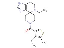 5-ethyl-1'-[(4-ethyl-5-methyl-3-thienyl)carbonyl]-1,5,6,7-tetrahydrospiro[imidazo[4,5-c]pyridine-4,4'-piperidine]