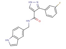 3-(3-fluorophenyl)-N-(1H-indol-5-ylmethyl)-1H-pyrazole-4-carboxamide