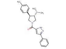 (3S*,4R*)-N,N-dimethyl-4-(4-methylphenyl)-1-[(3-phenyl-1H-pyrazol-5-yl)carbonyl]pyrrolidin-3-amine