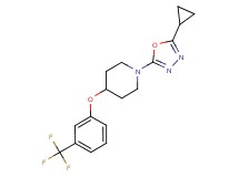 1-(5-cyclopropyl-1,3,4-oxadiazol-2-yl)-4-[3-(trifluoromethyl)phenoxy]piperidine