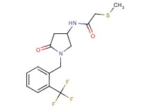 2-(methylthio)-N-{5-oxo-1-[2-(trifluoromethyl)benzyl]-3-pyrrolidinyl}acetamide