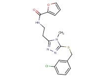N-(2-{5-[(3-chlorobenzyl)thio]-4-methyl-4H-1,2,4-triazol-3-yl}ethyl)-2-furamide