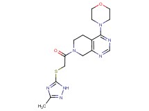 7-{[(3-methyl-1H-1,2,4-triazol-5-yl)thio]acetyl}-4-(4-morpholinyl)-5,6,7,8-tetrahydropyrido[3,4-d]pyrimidine