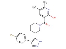 3-({3-[4-(4-fluorophenyl)-1H-pyrazol-5-yl]-1-piperidinyl}carbonyl)-5,6-dimethyl-2-pyridinol