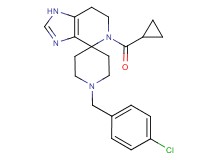 1'-(4-chlorobenzyl)-5-(cyclopropylcarbonyl)-1,5,6,7-tetrahydrospiro[imidazo[4,5-c]pyridine-4,4'-piperidine]