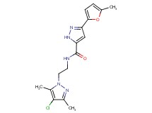 N-[2-(4-chloro-3,5-dimethyl-1H-pyrazol-1-yl)ethyl]-3-(5-methyl-2-furyl)-1H-pyrazole-5-carboxamide