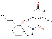 2-[(2,4-dimethyl-6-oxo-1,6-dihydropyridin-3-yl)carbonyl]-7-propyl-2,7-diazaspiro[4.5]decan-6-one