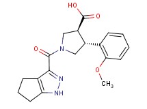 (3S*,4R*)-4-(2-methoxyphenyl)-1-(1,4,5,6-tetrahydrocyclopenta[c]pyrazol-3-ylcarbonyl)pyrrolidine-3-carboxylic acid