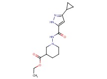 ethyl 1-{[(3-cyclopropyl-1H-pyrazol-5-yl)carbonyl]amino}piperidine-3-carboxylate