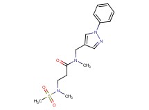 N~1~,N~3~-dimethyl-N~3~-(methylsulfonyl)-N~1~-[(1-phenyl-1H-pyrazol-4-yl)methyl]-beta-alaninamide