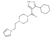1-[(3-cyclohexyl-1H-pyrazol-4-yl)carbonyl]-4-[2-(1H-pyrrol-1-yl)ethyl]piperazine