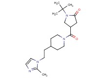 1-tert-butyl-4-({4-[2-(2-methyl-1H-imidazol-1-yl)ethyl]-1-piperidinyl}carbonyl)-2-pyrrolidinone
