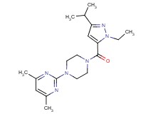 2-{4-[(1-ethyl-3-isopropyl-1H-pyrazol-5-yl)carbonyl]piperazin-1-yl}-4,6-dimethylpyrimidine