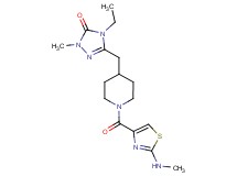 4-ethyl-2-methyl-5-[(1-{[2-(methylamino)-1,3-thiazol-4-yl]carbonyl}piperidin-4-yl)methyl]-2,4-dihydro-3H-1,2,4-triazol-3-one