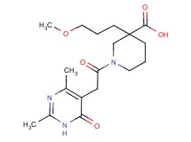 1-[(2,4-dimethyl-6-oxo-1,6-dihydropyrimidin-5-yl)acetyl]-3-(3-methoxypropyl)piperidine-3-carboxylic acid