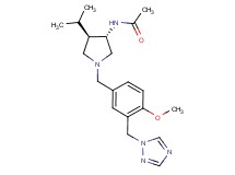 N-{(3S*,4R*)-4-isopropyl-1-[4-methoxy-3-(1H-1,2,4-triazol-1-ylmethyl)benzyl]-3-pyrrolidinyl}acetamide