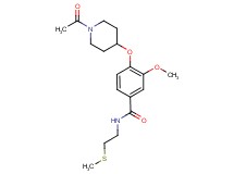 4-[(1-acetyl-4-piperidinyl)oxy]-3-methoxy-N-[2-(methylthio)ethyl]benzamide