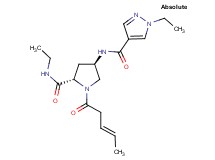 (4R)-N-ethyl-4-{[(1-ethyl-1H-pyrazol-4-yl)carbonyl]amino}-1-[(3E)-pent-3-enoyl]-L-prolinamide