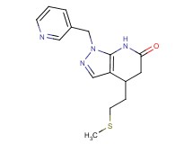 4-[2-(methylthio)ethyl]-1-(pyridin-3-ylmethyl)-1,4,5,7-tetrahydro-6H-pyrazolo[3,4-b]pyridin-6-one