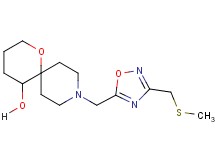 9-({3-[(methylthio)methyl]-1,2,4-oxadiazol-5-yl}methyl)-1-oxa-9-azaspiro[5.5]undecan-5-ol