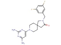 8-(2,6-diamino-4-pyrimidinyl)-2-(3,5-difluorobenzyl)-2,8-diazaspiro[4.5]decan-3-one