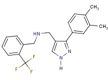 1-[3-(3,4-dimethylphenyl)-1H-pyrazol-4-yl]-N-[2-(trifluoromethyl)benzyl]methanamine