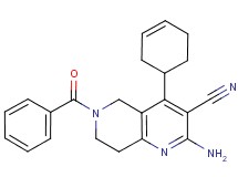2-amino-6-benzoyl-4-cyclohex-3-en-1-yl-5,6,7,8-tetrahydro-1,6-naphthyridine-3-carbonitrile