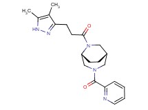(1S*,5R*)-6-[3-(4,5-dimethyl-1H-pyrazol-3-yl)propanoyl]-3-(pyridin-2-ylcarbonyl)-3,6-diazabicyclo[3.2.2]nonane