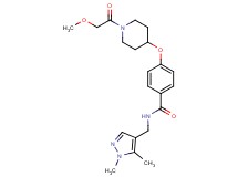 N-[(1,5-dimethyl-1H-pyrazol-4-yl)methyl]-4-{[1-(methoxyacetyl)-4-piperidinyl]oxy}benzamide