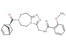 N-({7-[(1R*,2S*,4R*)-bicyclo[2.2.1]hept-5-en-2-ylcarbonyl]-6,7,8,9-tetrahydro-5H-[1,2,4]triazolo[4,3-d][1,4]diazepin-3-yl}methyl)-2-methoxybenzamide