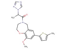 9-methoxy-7-(5-methyl-2-thienyl)-4-[2-(1H-1,2,4-triazol-1-yl)propanoyl]-2,3,4,5-tetrahydro-1,4-benzoxazepine