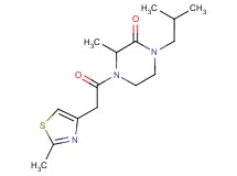 1-isobutyl-3-methyl-4-[(2-methyl-1,3-thiazol-4-yl)acetyl]-2-piperazinone
