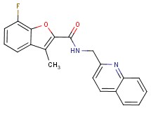 7-fluoro-3-methyl-N-(2-quinolinylmethyl)-1-benzofuran-2-carboxamide