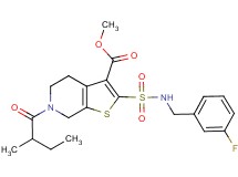 methyl 2-{[(3-fluorobenzyl)amino]sulfonyl}-6-(2-methylbutanoyl)-4,5,6,7-tetrahydrothieno[2,3-c]pyridine-3-carboxylate