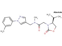 2-[(4S)-4-isopropyl-2-oxo-1,3-oxazolidin-3-yl]-N-methyl-N-{[1-(3-methylphenyl)-1H-pyrazol-4-yl]methyl}acetamide