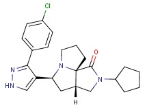 (3aS*,5S*,9aS*)-5-[3-(4-chlorophenyl)-1H-pyrazol-4-yl]-2-cyclopentylhexahydro-7H-pyrrolo[3,4-g]pyrrolizin-1(2H)-one