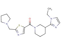 3-(1-ethyl-1H-imidazol-2-yl)-1-{[2-(pyrrolidin-1-ylmethyl)-1,3-thiazol-5-yl]carbonyl}piperidine