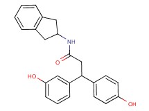 N-(2,3-dihydro-1H-inden-2-yl)-3-(3-hydroxyphenyl)-3-(4-hydroxyphenyl)propanamide