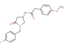 N-[1-(4-fluorobenzyl)-5-oxo-3-pyrrolidinyl]-2-(4-methoxyphenyl)acetamide