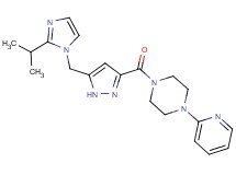 1-({5-[(2-isopropyl-1H-imidazol-1-yl)methyl]-1H-pyrazol-3-yl}carbonyl)-4-(2-pyridinyl)piperazine