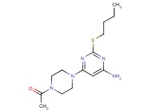 6-(4-acetylpiperazin-1-yl)-2-(butylthio)pyrimidin-4-amine