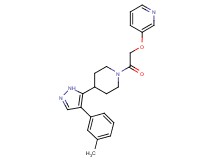 3-(2-{4-[4-(3-methylphenyl)-1H-pyrazol-5-yl]piperidin-1-yl}-2-oxoethoxy)pyridine