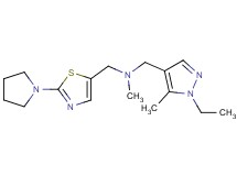 1-(1-ethyl-5-methyl-1H-pyrazol-4-yl)-N-methyl-N-[(2-pyrrolidin-1-yl-1,3-thiazol-5-yl)methyl]methanamine