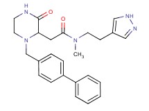 2-[1-(4-biphenylylmethyl)-3-oxo-2-piperazinyl]-N-methyl-N-[2-(1H-pyrazol-4-yl)ethyl]acetamide