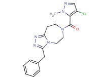 3-benzyl-7-[(4-chloro-1-methyl-1H-pyrazol-5-yl)carbonyl]-6,7,8,9-tetrahydro-5H-[1,2,4]triazolo[4,3-d][1,4]diazepine